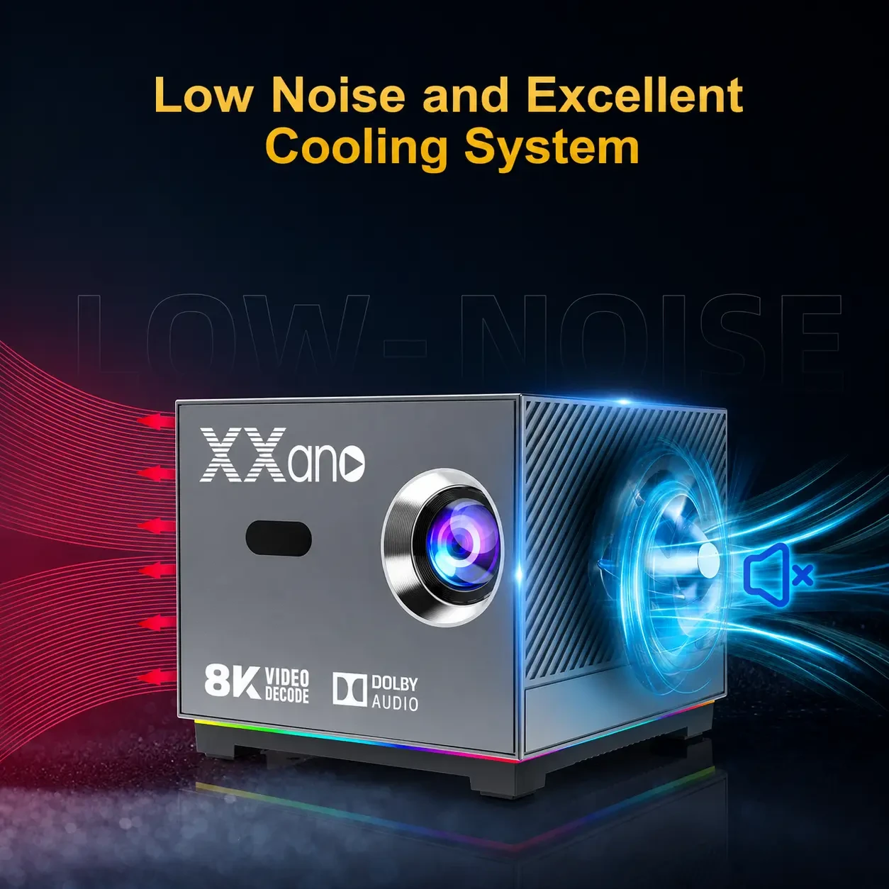 XXANO [8K/4K Video Decode Support & Electric Focus] Mini Projector